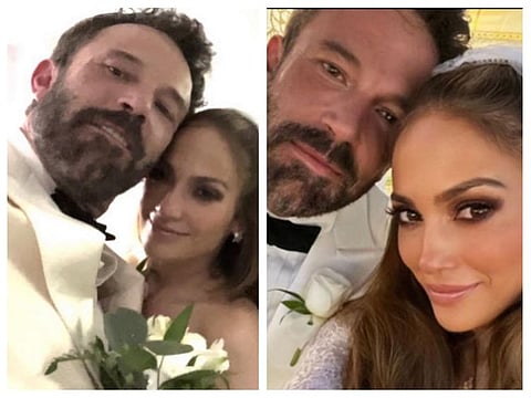 Ben Affleck and Jennifer Lopez on their wedding