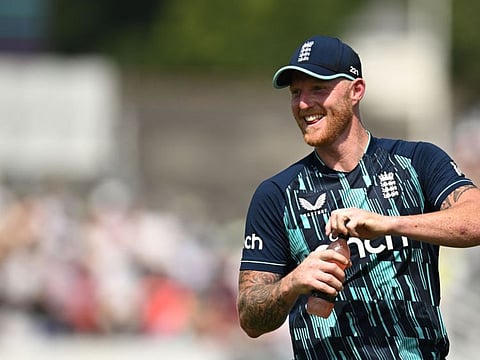 Ben Stokes gestures and reacts during the first One Day International, the England all-rounder's last, against South Africa at the Riverside ground in Durham on Tuesday.