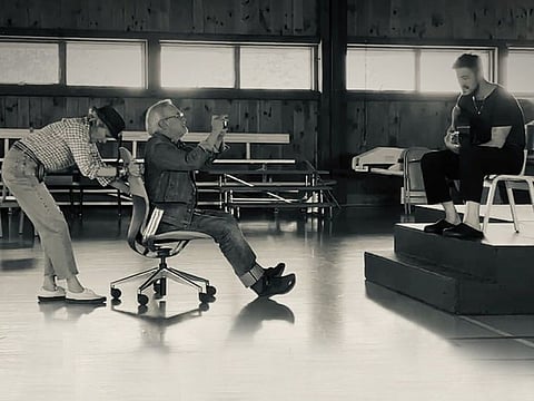 Steven Spielberg directing Marcus Mumford's video