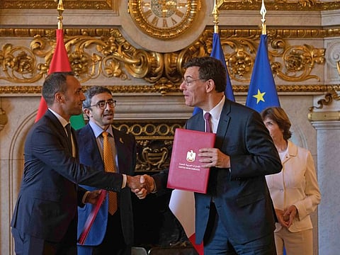 The agreements were signed by Salem Humaid AlMarri and Philippe Baptiste, in the presence of Sheikh Abdullah bin Zayed Al Nahyan and Catherine Colonna.