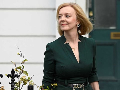British Foreign Secretary and Conservative leadership candidate Liz Truss leaves her house in London, Britain