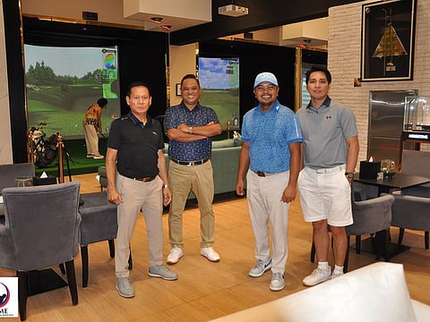 Few members Filipino Golfers in the Middle East Golf Society assembled at MyGolf Dubai ahead of their event.