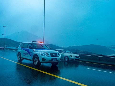 Khor Fakkan road in both directions has been closed until further notice.