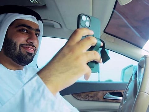 Distracted driving includes instances where handheld devices are used while driving.