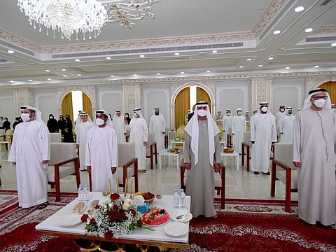 Sheikh Nahyan bin Mubarak Al Nahyan at the inauguration of Salem BinHam Cultural Centre in Al Ain today.