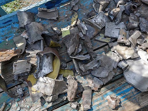 Fragments of US-made HIMARS rockets, according to the Russian defence ministry, are shown after the shelling at a pre-trial detention center in the course of Ukraine-Russia conflict, in the settlement of Olenivka in the Donetsk Region, Ukraine July 29, 2022.