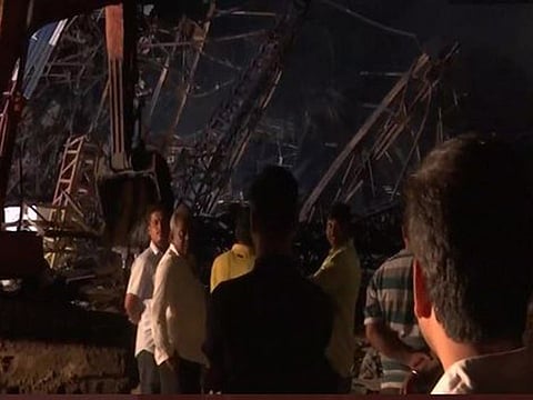 Fire broke out on a Bollywood film set in Mumbai