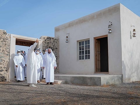 During his visit, His Highness Dr Sheikh Sultan bin Muhammad Al Qasimi was given a comprehensive overview of various aspects of the restoration and tourism project in the historic area