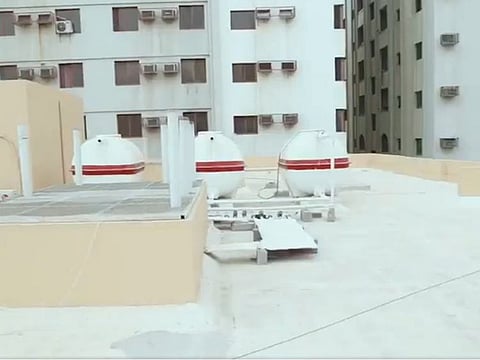 Still from municipality video showing a cleaned rooftop as part of the drive