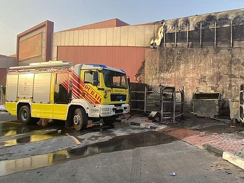 Dubai Civil Defence operations room had received a call at 4:57pm on Sunday reporting the incident