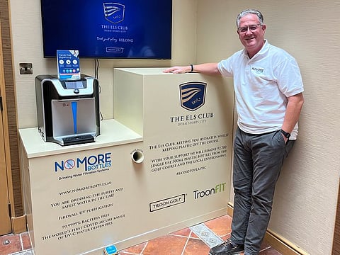 Ian Hannah from No More Bottles at their flagship facility at The Els Club, Dubai.