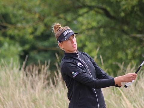 Dubai-based Chiara Noja in action on the golf course.