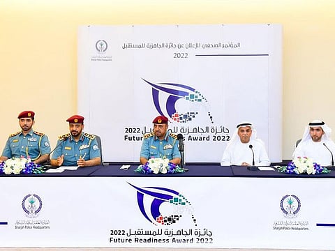 Academy of Police Sciences in Sharjah held a press conference in Sharjah on Wednesday to announce the Future Readiness Award.