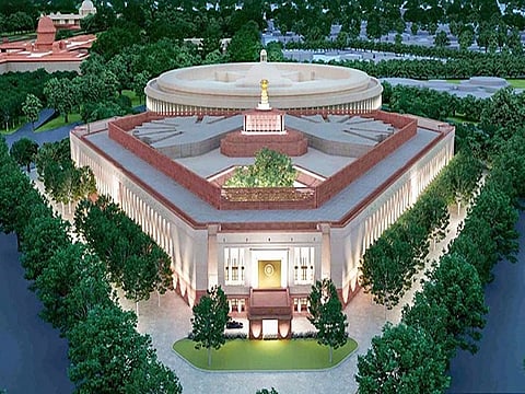 An artist's impression of the new building of India's Parliament House in New Delhi