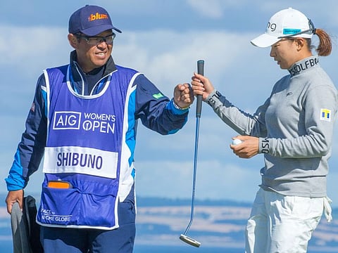Japan's Hinako Shibuno, leader after round one of the co-sanctioned LPGA and LET AIG Women's Open.