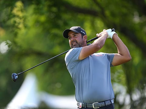 Dubai-based Shiv Kapur in action during the second round of the $500,000 Mandiri Indonesia Open 2022 on Asian Tour at Pondok Indah Golf Course.