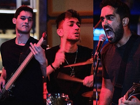 (from right to left) Brothers Saif and Samir and their friend Marwan were young children when they took to music 'like a moth to a flame'