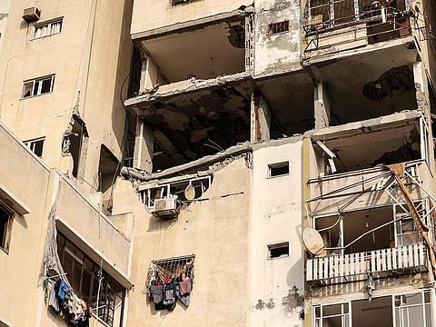 This picture shows the damage caused by an Israeli air strike in Gaza City, on August 5, 2022.