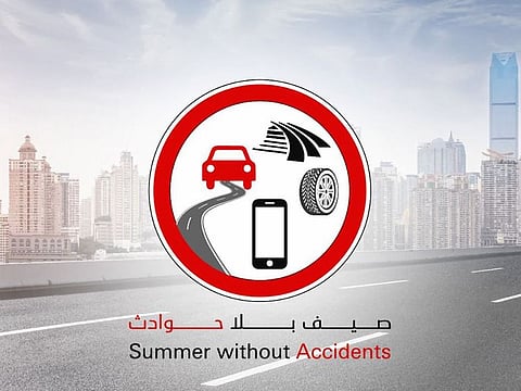 Police departments' awareness posters, such as this one from Ajman Police, are part of the nationwide safety drive running till September 1
