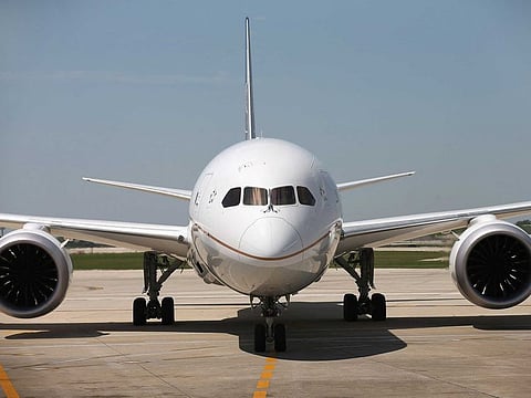 In this photo taken on May 20, 2013 a United Airlines Boeing 787 Dreamliner taxis to a gate at O'Hare International Airport.