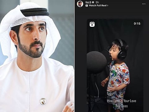 Sheikh Hamdan took to Instagram to share the video of 4-year-old Kael singing