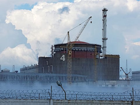 A view shows the Zaporizhzhia Nuclear Power Plant.
