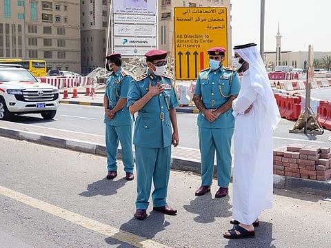 Major General Sheikh Sultan bin Abdullah Al Nuaimi, Commander-in-Chief of Ajman Police, inspected the new diversion to review the challenges and address the causes of impediments to the flow of traffic.