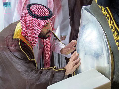 Saudi Crown Prince Mohammad bin Salman led the washing of the Kaaba for the second time in less than four years on behalf of King Salman bin Abdul Aziz, Al Ekhbariya TV reported.