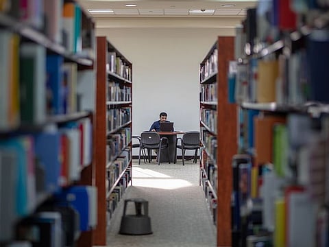 Besides books, Sharjah Public Library, seen here, also offers 30,000 videos across disciplines