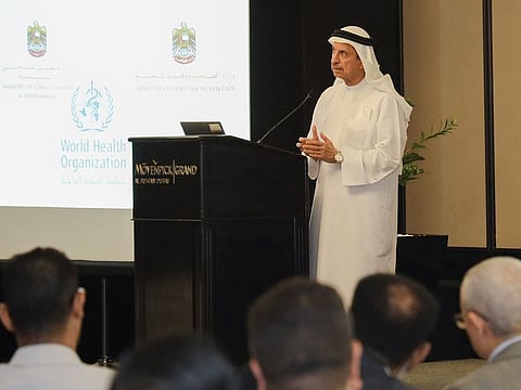The MOHAP workshop was held in cooperation with the Ministry of Climate Change and Environment and the World Health Organisation (WHO), and chaired by Dr Hussain Al Rand, assistant undersecretary for the public health sector at the ministry..
