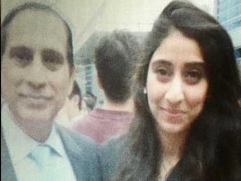 Shaukat Mukadam and his daughter Noor Mukadam.