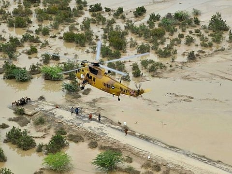 Pakistan Navy Humanitarian Assistance and Disaster Relief during relief operations in Balochistan.