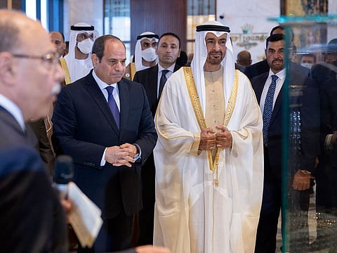 UAE President, Egyptian President inspected the Regal Heights Hotel.