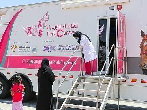 The custom-built mobile clinic licensed by the UAE Ministry of Health and Prevention (MoHAP) has the capacity to screen 40 individuals a day.