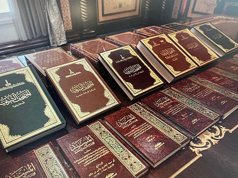The new batch of precious books presented to the Holy Quran Academy.