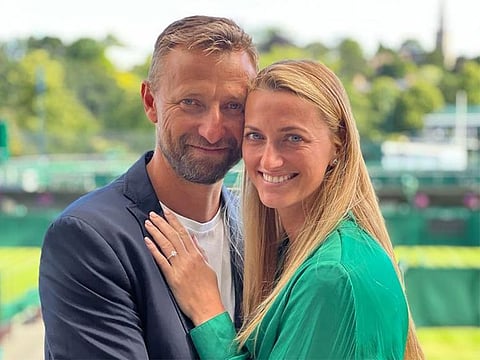 Petra Kvitova (right) and Jiri Vanek.