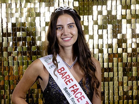 Miss England finalist Melisa Raouf has been praised for opting to not wear make-up