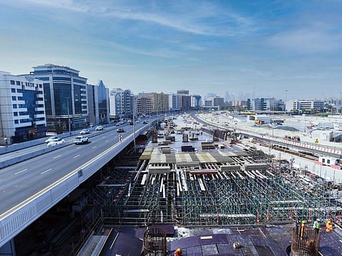 RTA announces that 55 per cent of the construction has been completed at the Falcon Interchange Improvement Project situated between Al Khaleej Street, Khalid Bin Al Waleed Street and Al Ghubaiba Street