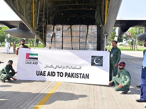 The UAE relief aid for flood victims includes some 300,000 tonnes of food supplies.