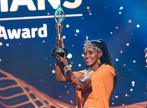 First ever Aster Guardian Global Nursing award winner Kenyan nurse Anna Qabale Dubai in 2022. File photo