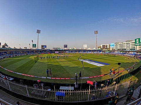 Shajah Stadium equalled the record for the most international matches during the Asia Cup clash between Pakistan and Hong Kong on Friday.