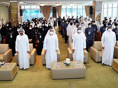 Officials during an awards event for Innovation League in Dubai