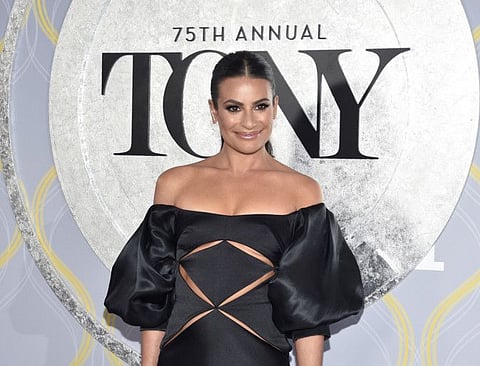 Lea Michele arrives at the 75th annual Tony Awards in New York on June 12, 2022.