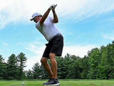 Phil Mickelson sporting shorts. Now allowed at the LIV Golf tournaments.