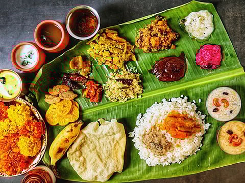 Onasadya is an elaborate feast that celebrates the annual harvest in the Indian state of Kerala