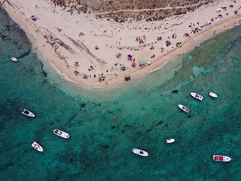 The Palm Islands Nature Reserve, offshore of the northern city of Tripoli. The vessel left from the northern Lebanese city of Tripoli about 10 days ago. The passengers, headed for Italy, include Syrian refugees and Lebanese from the country's impoverished north.