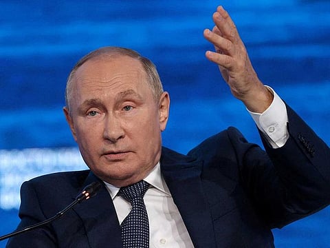 Russian President Vladimir Putin attends the plenary session of the 2022 Eastern Economic Forum (EEF) in Vladivostok, Russia September 7, 2022.