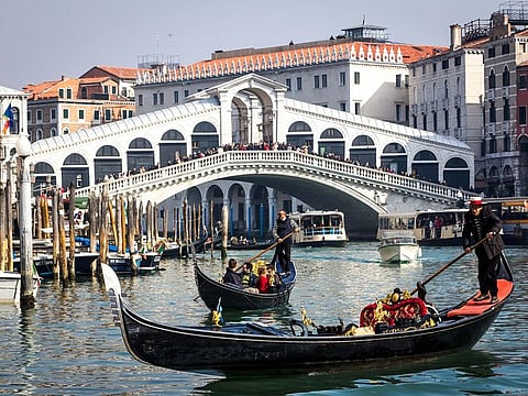 The Grand Canal is Venice’s busiest thoroughfare and passes by some beautiful historic buildings.