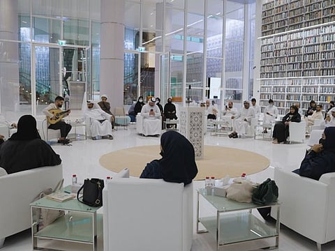 A poetry reading event under the title ‘Poetry Hour’ saw the participation of a select group of Emirati poets at the library
