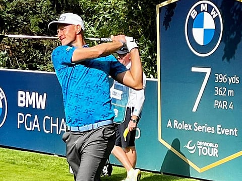 Dubai-based Adrian Meronk in action in this week's BMW PGA Championship on the DP World Tour.